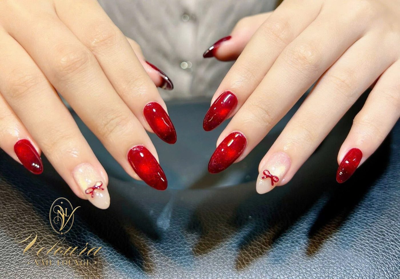 Ombre acrylic full set at Veloura Nail Lounge in Augusta, GA