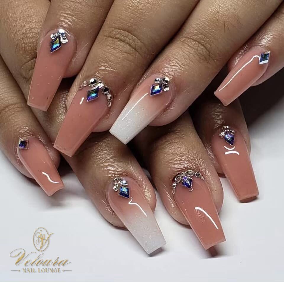 Luxury gel-x manicure at Veloura Nail Lounge in Augusta, GA