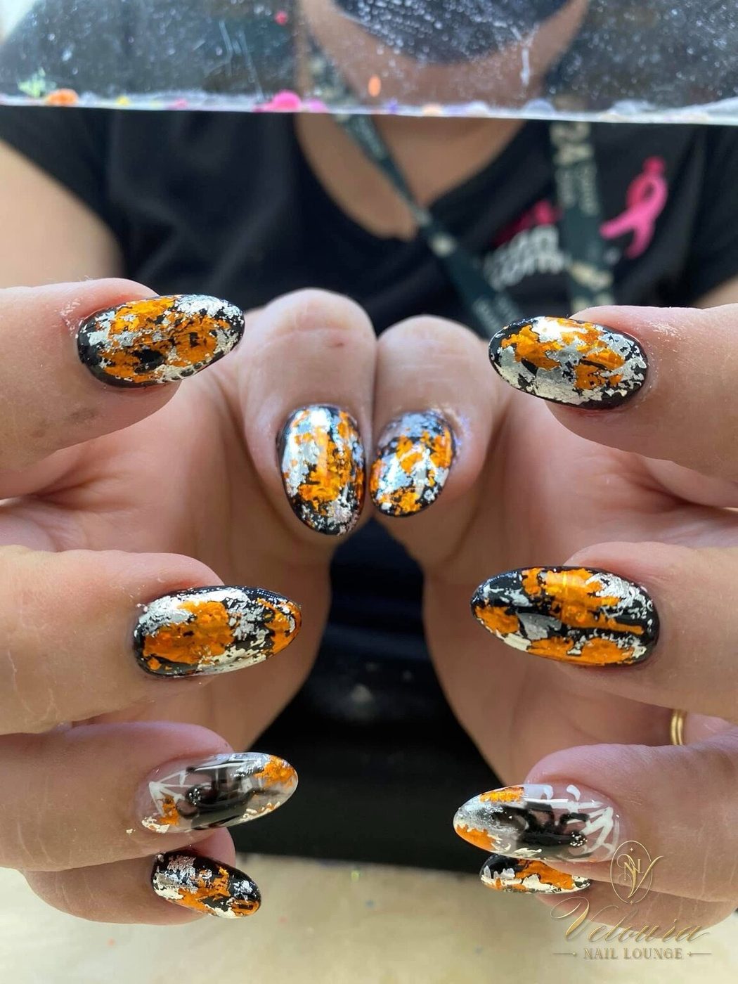 Luxury gel-x manicure at Veloura Nail Lounge in Augusta, GA