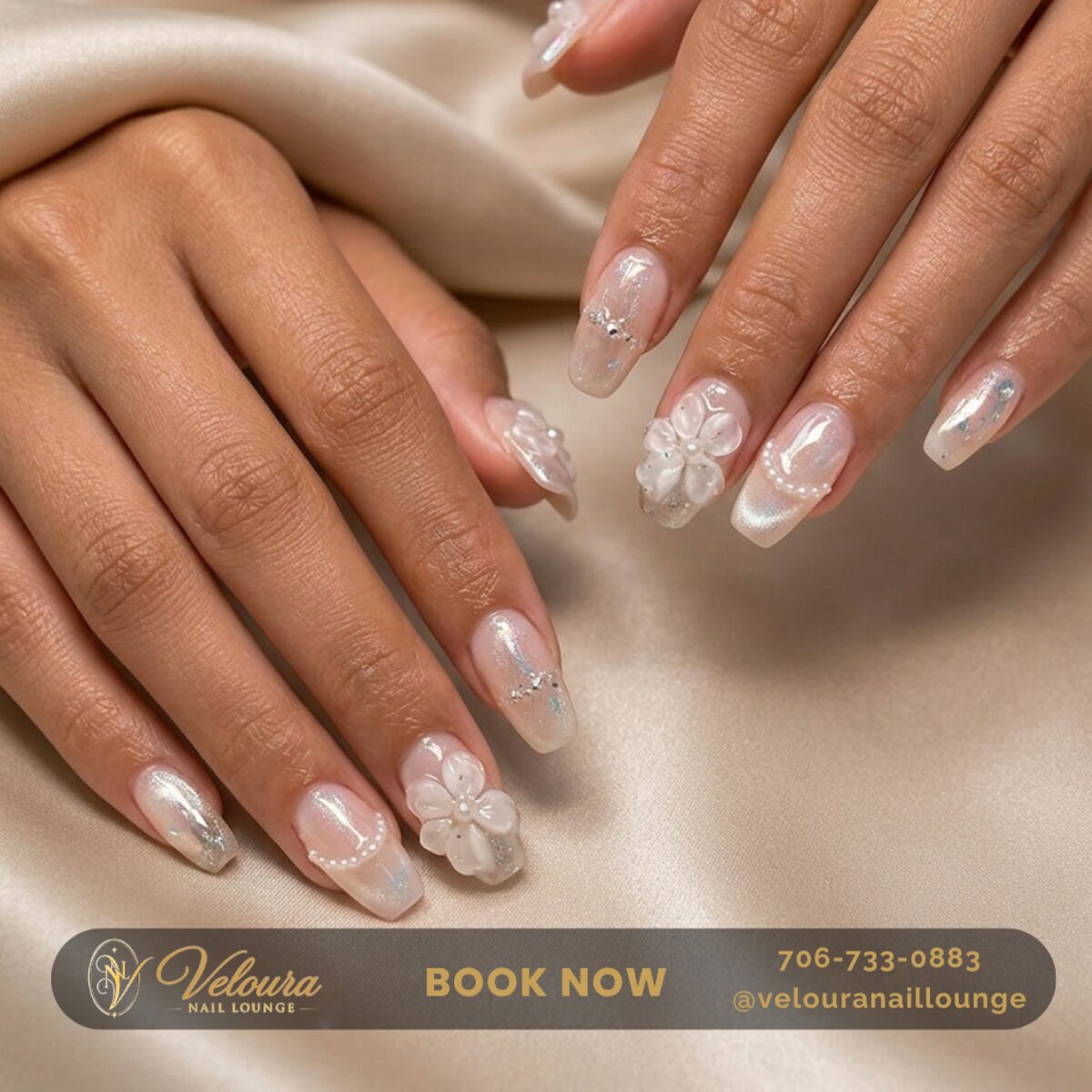 Custom nail art design — Veloura Nail Lounge, Wrightsboro Rd Augusta